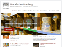 Tablet Screenshot of naturfarben-hamburg.de